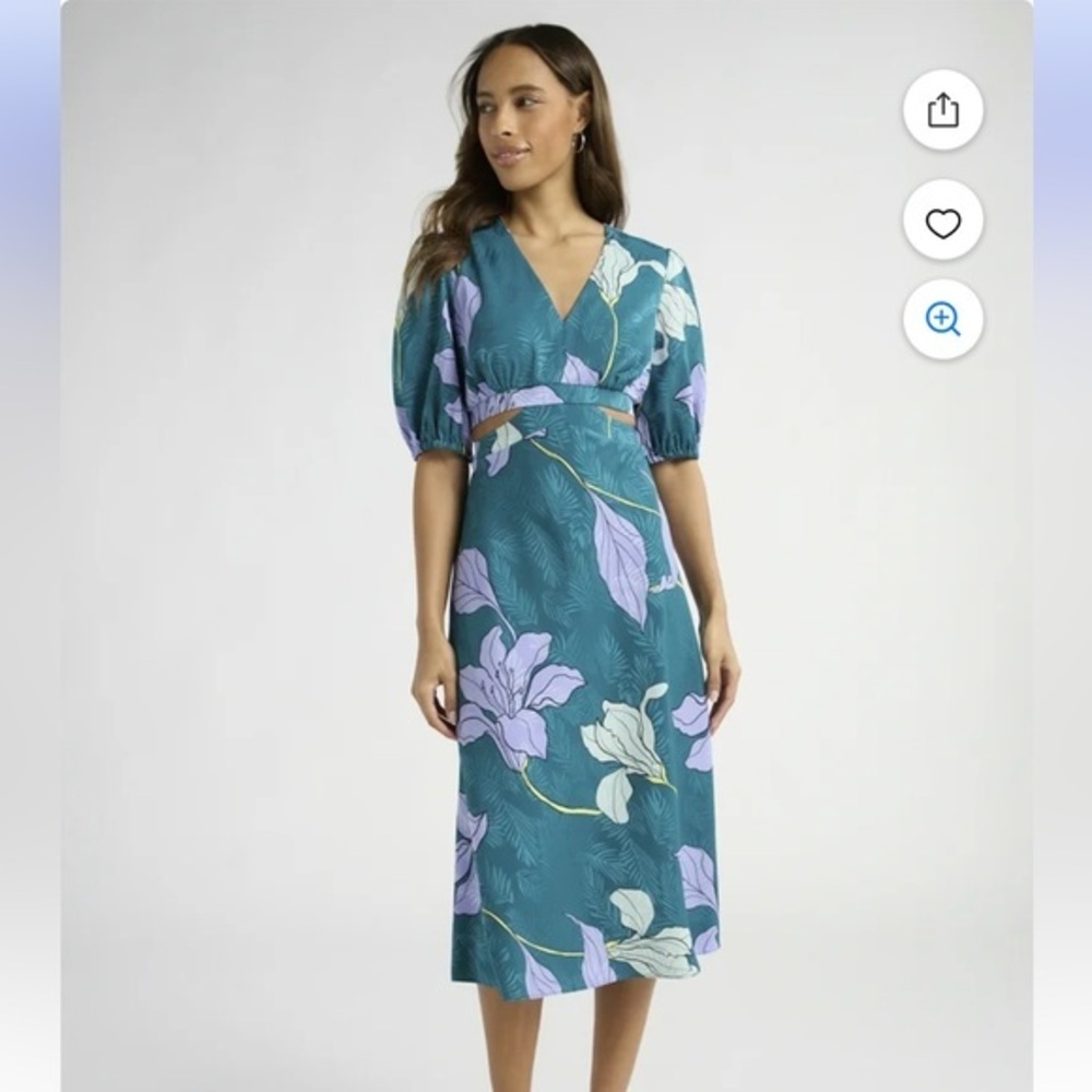 Satin cutout dress